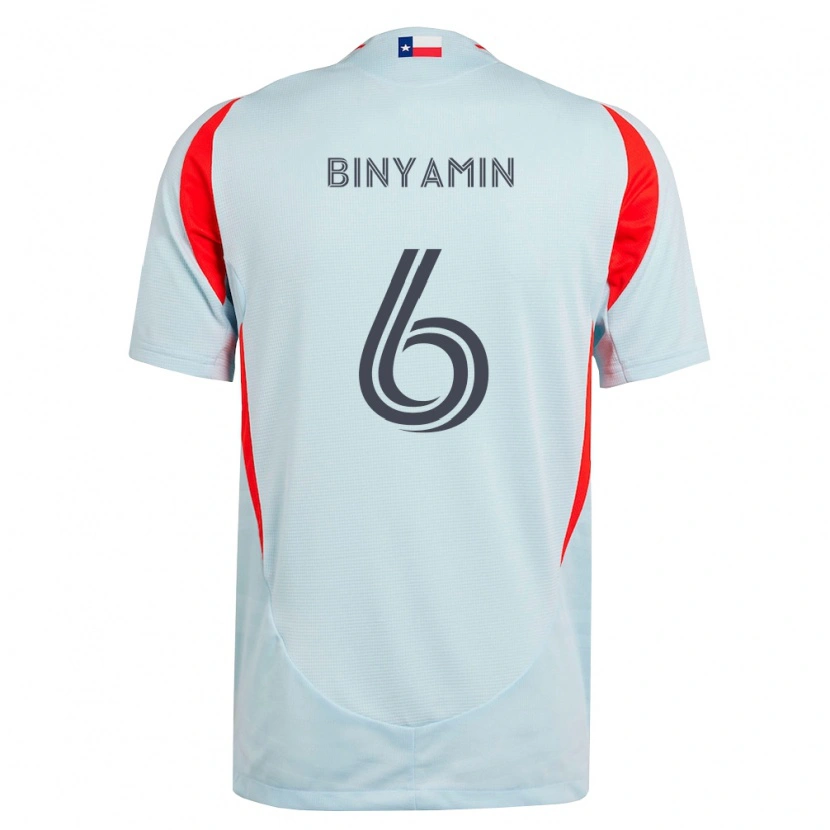 Danxen Mujer Camiseta Ran Binyamin #6 Gris Oscuro Blanco Rojo 2ª Equipación 2026/27 La Camisa México
