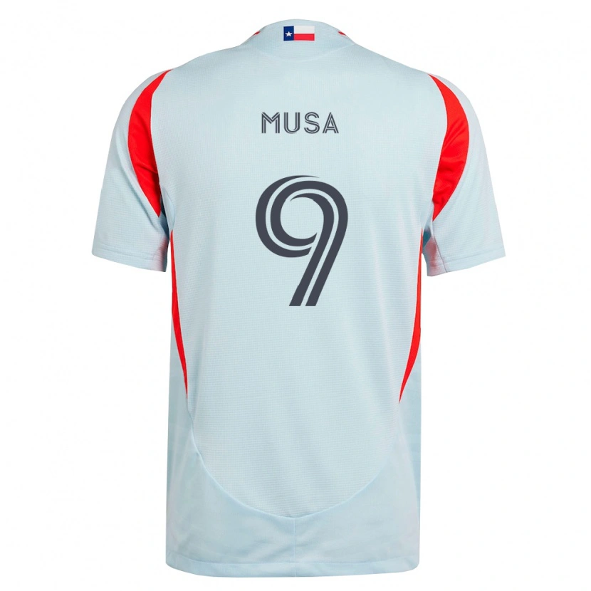 Danxen Mujer Camiseta Petar Musa #9 Gris Oscuro Blanco Rojo 2ª Equipación 2026/27 La Camisa México