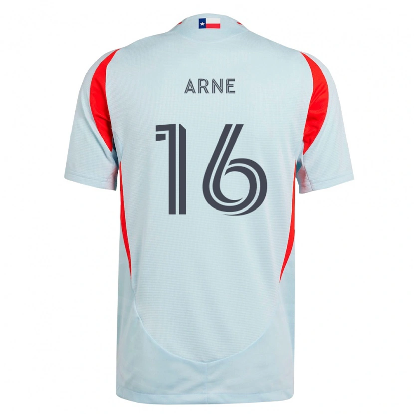 Danxen Mujer Camiseta Patrick Arne #16 Gris Oscuro Blanco Rojo 2ª Equipación 2026/27 La Camisa México
