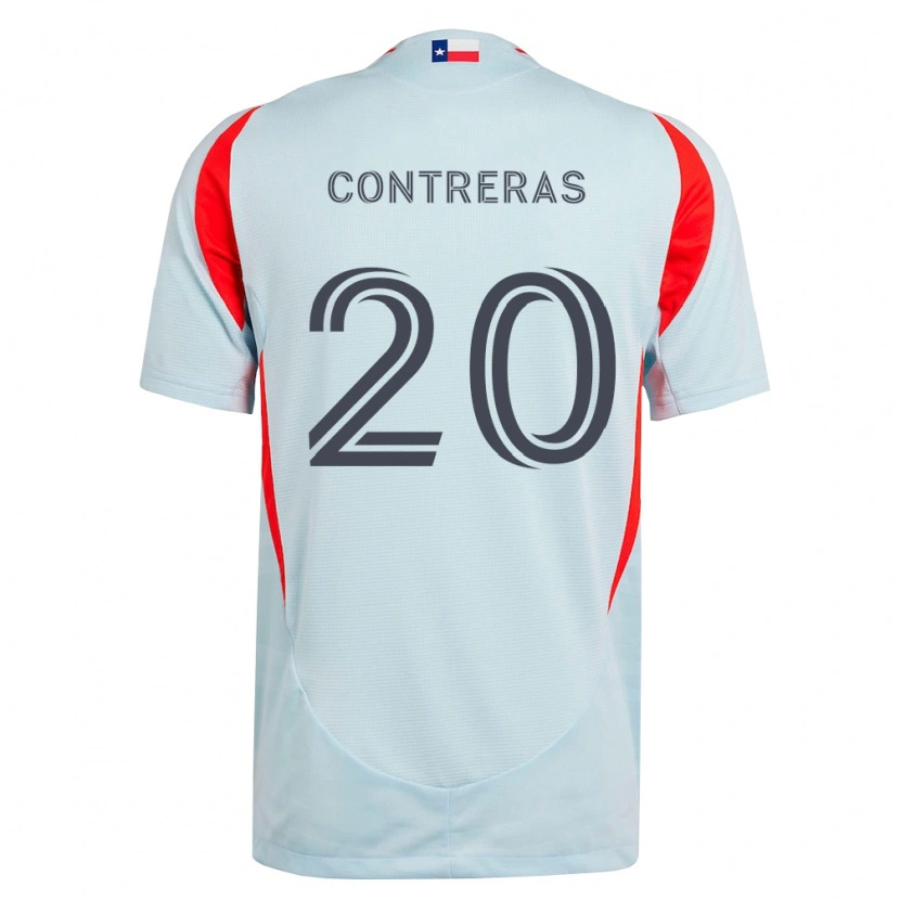 Danxen Mujer Camiseta Jaidyn Contreras #20 Gris Oscuro Blanco Rojo 2ª Equipación 2026/27 La Camisa México