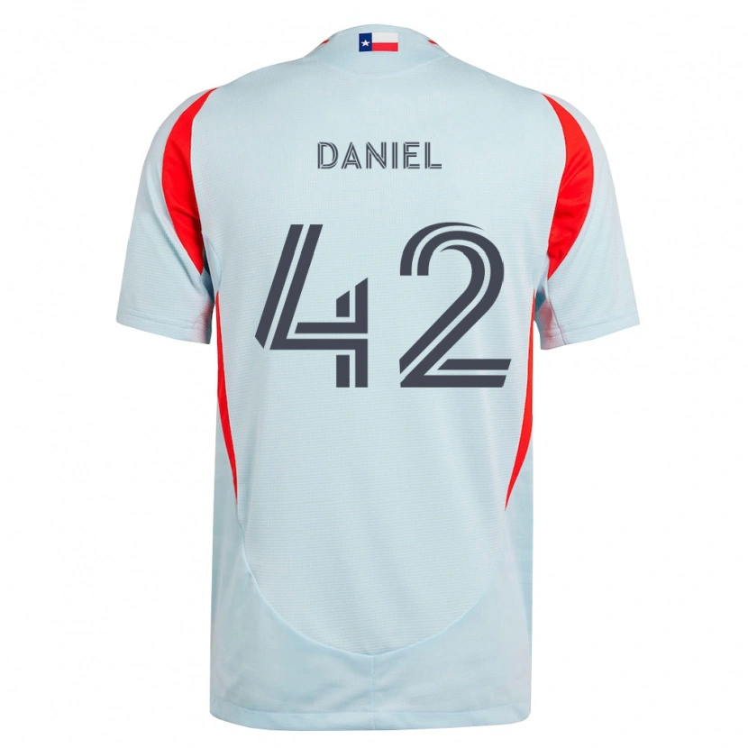 Danxen Mujer Camiseta Daniel De Sousa Britto #42 Gris Oscuro Blanco Rojo 2ª Equipación 2026/27 La Camisa México
