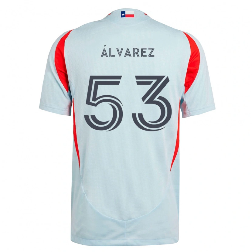 Danxen Mujer Camiseta Giomar Álvarez #53 Gris Oscuro Blanco Rojo 2ª Equipación 2026/27 La Camisa México
