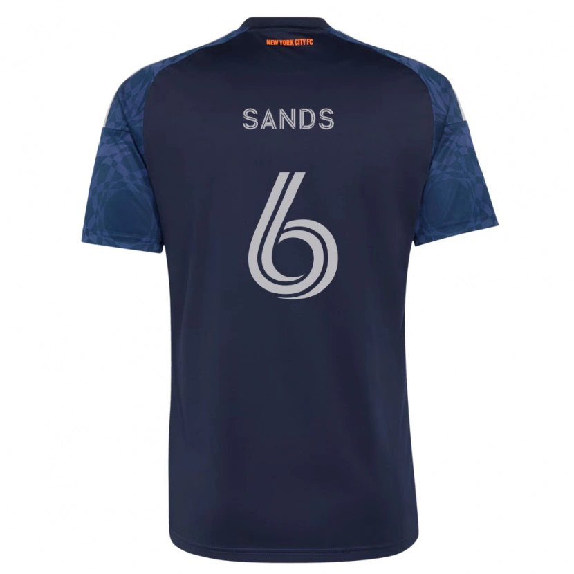 Danxen Mujer Camiseta James Sands #6 Azul Profundo Blanco 2ª Equipación 2026/27 La Camisa México