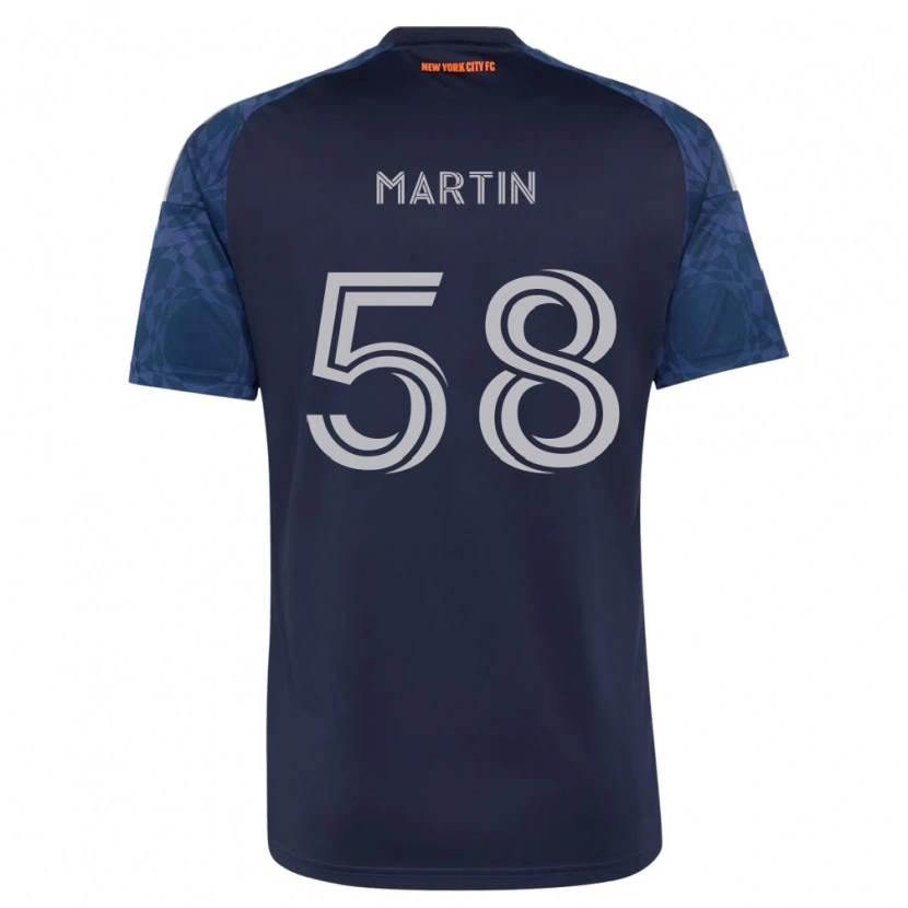 Danxen Mujer Camiseta Eóin Martin #58 Azul Profundo Blanco 2ª Equipación 2026/27 La Camisa México