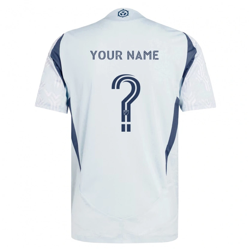 Danxen Mujer Camiseta Su Nombre #0 Azul Gris Blanco 2ª Equipación 2026/27 La Camisa México