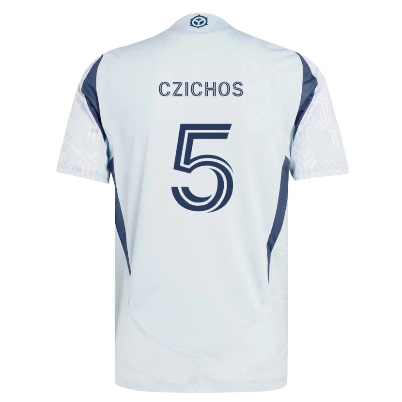 Danxen Mujer Camiseta Rafael Czichos #5 Azul Gris Blanco 2ª Equipación 2026/27 La Camisa México