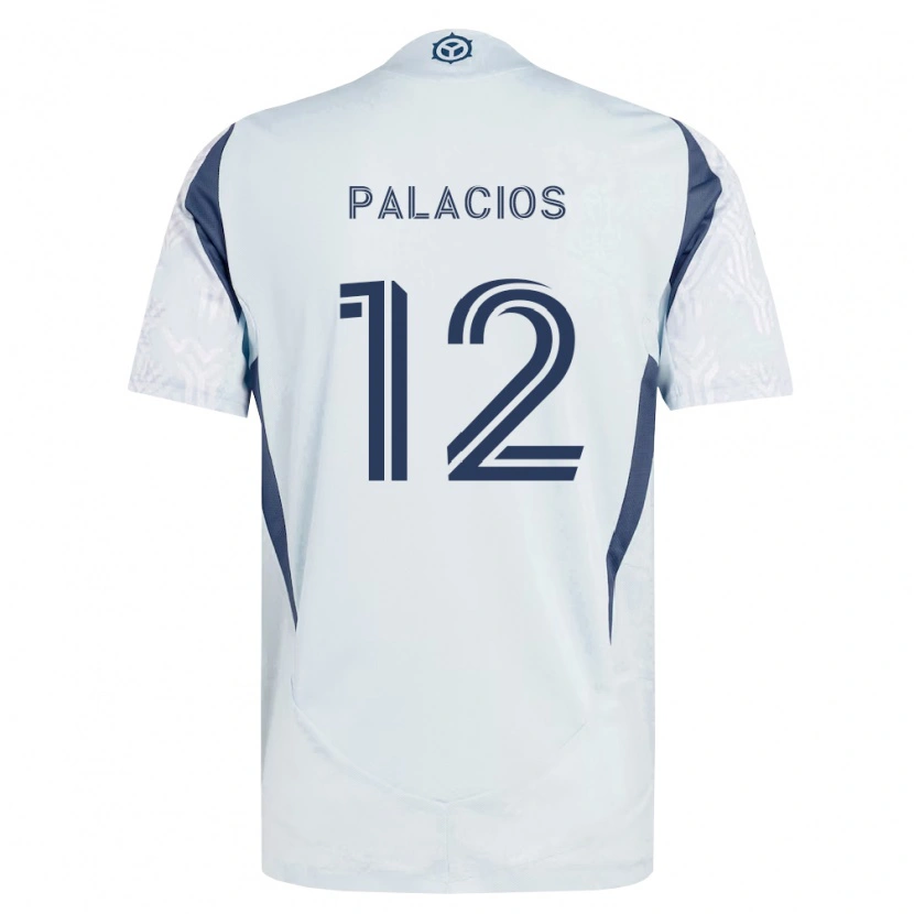 Danxen Mujer Camiseta Denzel Palacios #12 Azul Gris Blanco 2ª Equipación 2026/27 La Camisa México