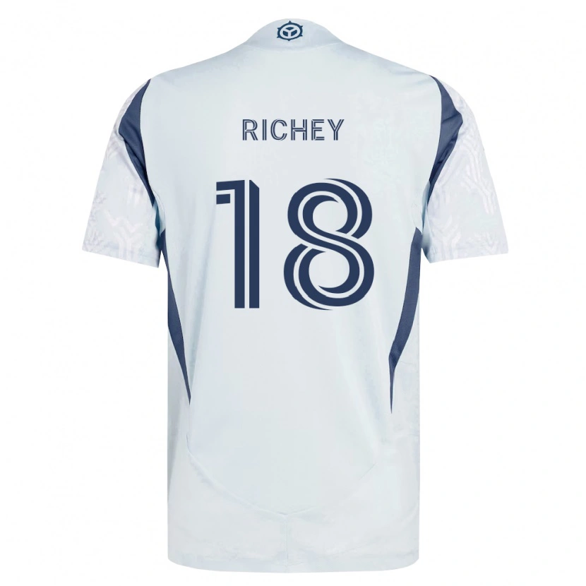 Danxen Mujer Camiseta Spencer Richey #18 Azul Gris Blanco 2ª Equipación 2026/27 La Camisa México