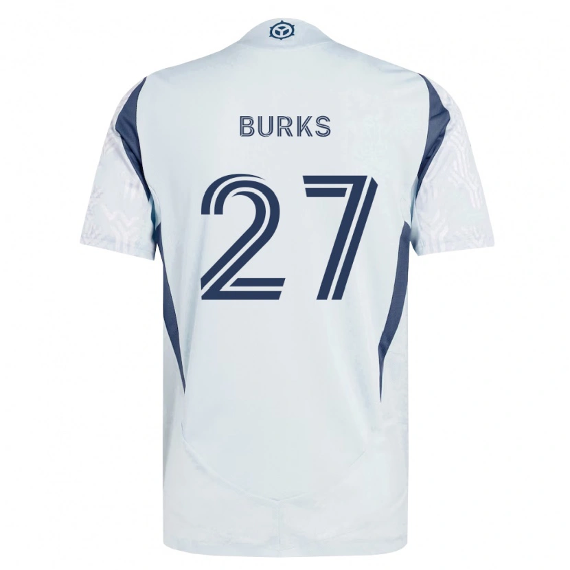 Danxen Mujer Camiseta Kendall Burks #27 Azul Gris Blanco 2ª Equipación 2026/27 La Camisa México