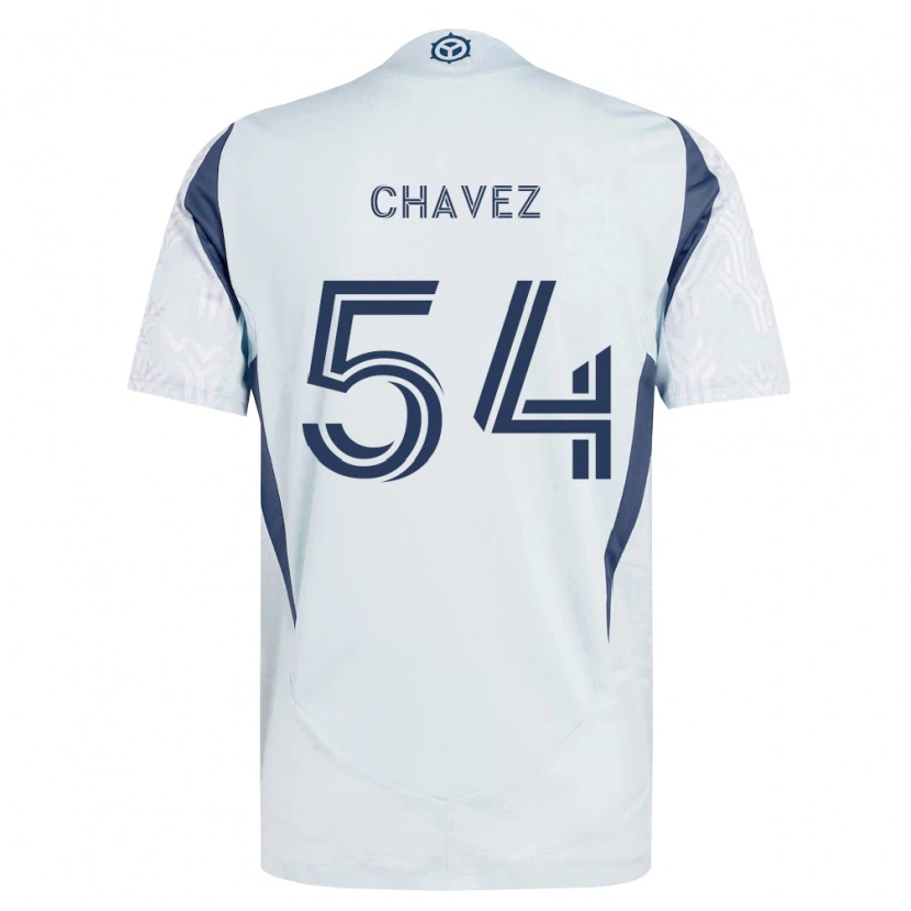 Danxen Mujer Camiseta Emiliano Chavez #54 Azul Gris Blanco 2ª Equipación 2026/27 La Camisa México