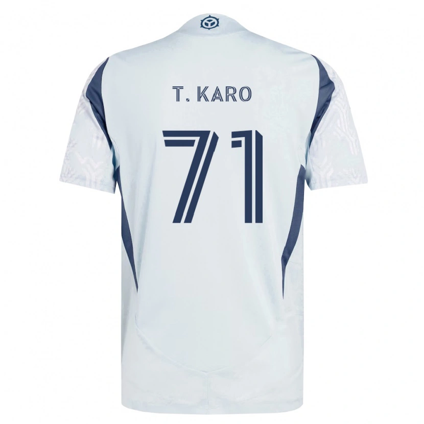 Danxen Mujer Camiseta David Tchétchao Karo #71 Azul Gris Blanco 2ª Equipación 2026/27 La Camisa México