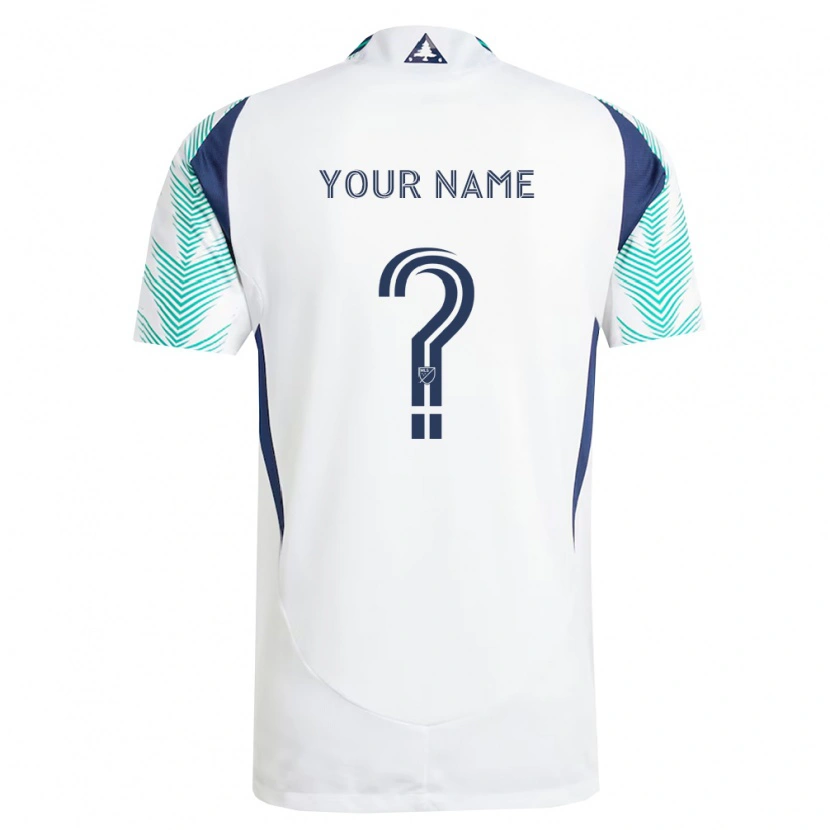 Danxen Mujer Camiseta Su Nombre #0 Blanco Azul Marino Verde Claro 2ª Equipación 2026/27 La Camisa México