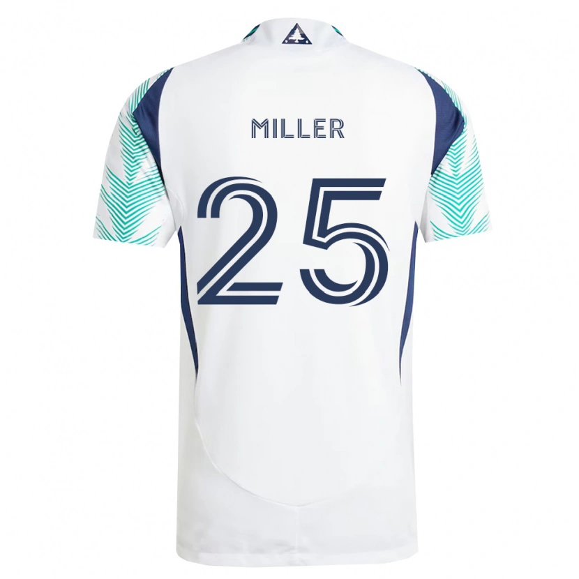 Danxen Mujer Camiseta Peyton Miller #25 Blanco Azul Marino Verde Claro 2ª Equipación 2026/27 La Camisa México