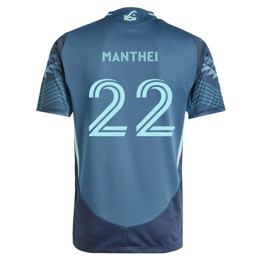 Danxen Mujer Camiseta Leahi Manthei #22 Azul Marino Verde 2ª Equipación 2026/27 La Camisa México