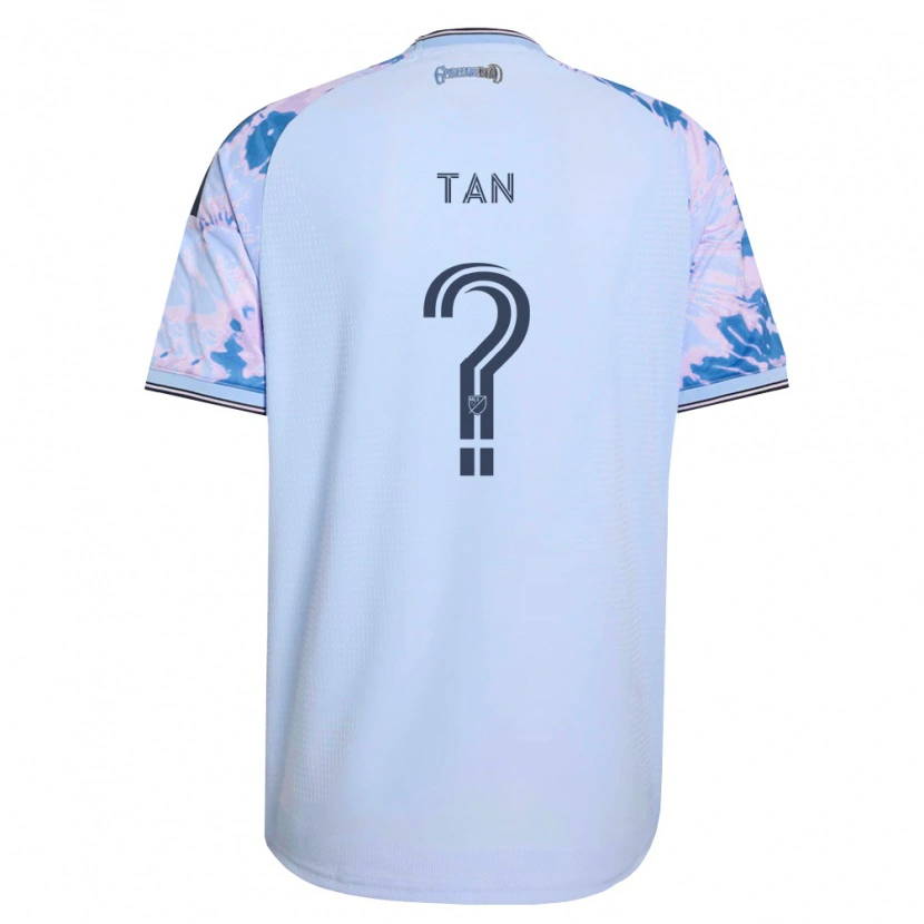 Danxen Mujer Camiseta Oliver Tan #0 Azul Real Blanco Negro 2ª Equipación 2026/27 La Camisa México