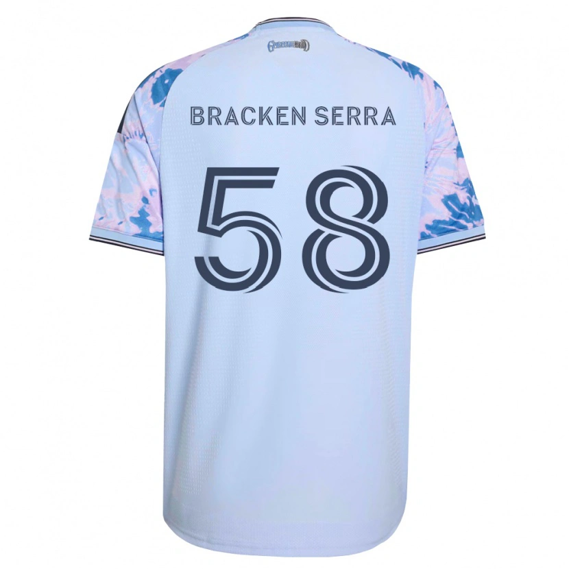 Danxen Mujer Camiseta Gabriel Bracken Serra #58 Azul Real Blanco Negro 2ª Equipación 2026/27 La Camisa México