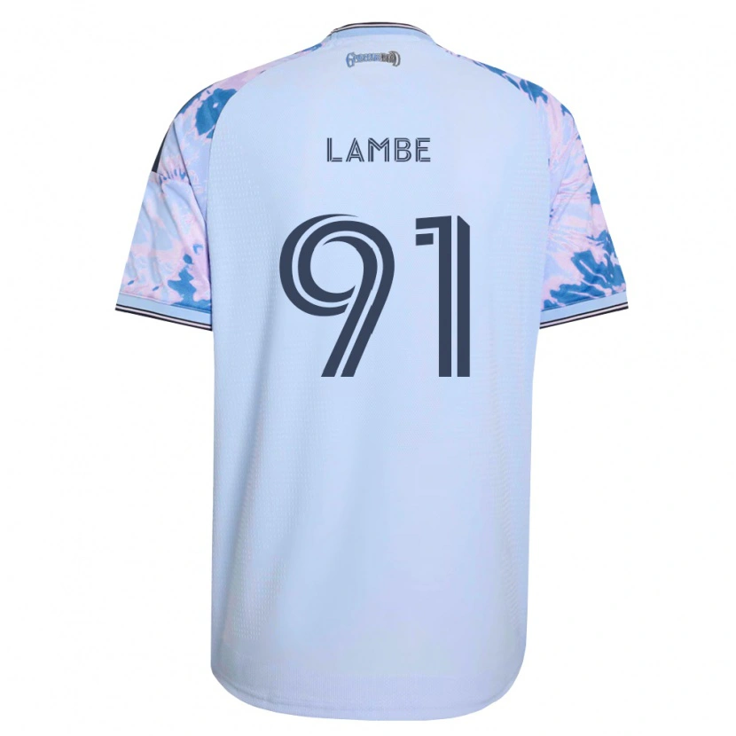 Danxen Mujer Camiseta Connor Lambe #91 Azul Real Blanco Negro 2ª Equipación 2026/27 La Camisa México