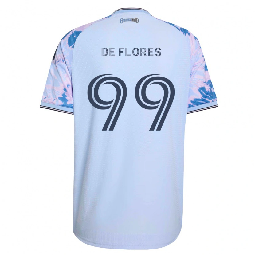 Danxen Mujer Camiseta Shane De Flores #99 Azul Real Blanco Negro 2ª Equipación 2026/27 La Camisa México