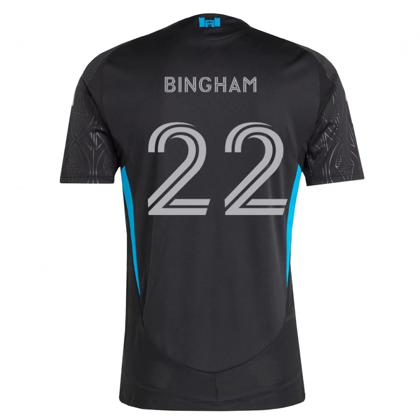 Danxen Mujer Camiseta David Bingham #22 Negro Blanco Azul Cielo 2ª Equipación 2026/27 La Camisa México