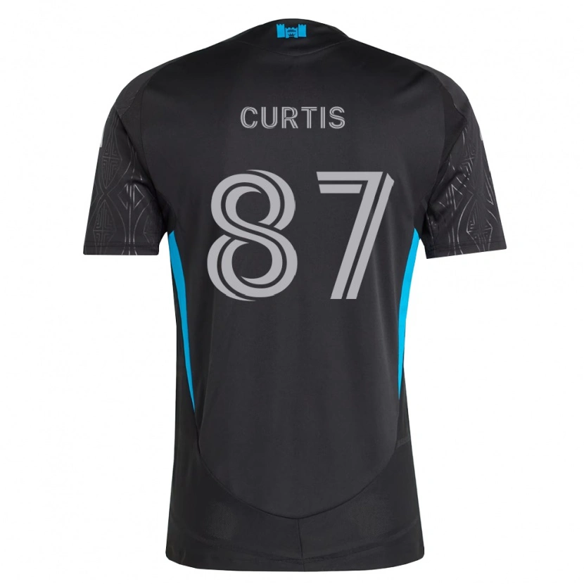 Danxen Mujer Camiseta Ethan Curtis #87 Negro Blanco Azul Cielo 2ª Equipación 2026/27 La Camisa México