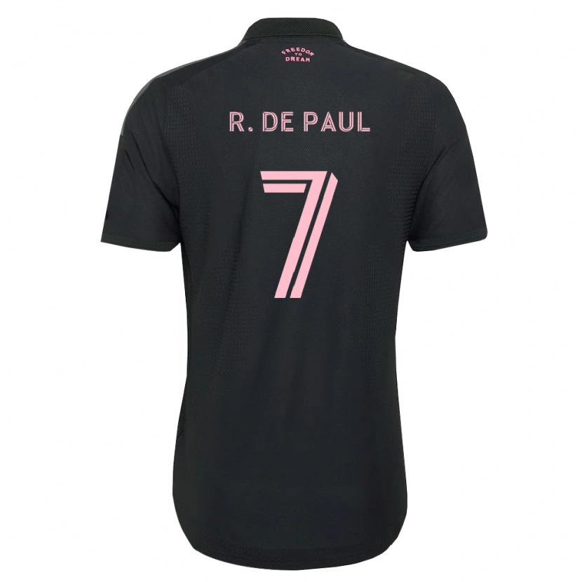Danxen Mujer Camiseta Rodrigo De Paul #7 Rosa Negro Blanco 2ª Equipación 2026/27 La Camisa México
