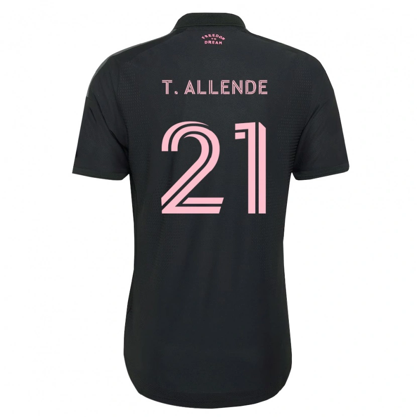Danxen Mujer Camiseta Tadeo Allende #21 Rosa Negro Blanco 2ª Equipación 2026/27 La Camisa México