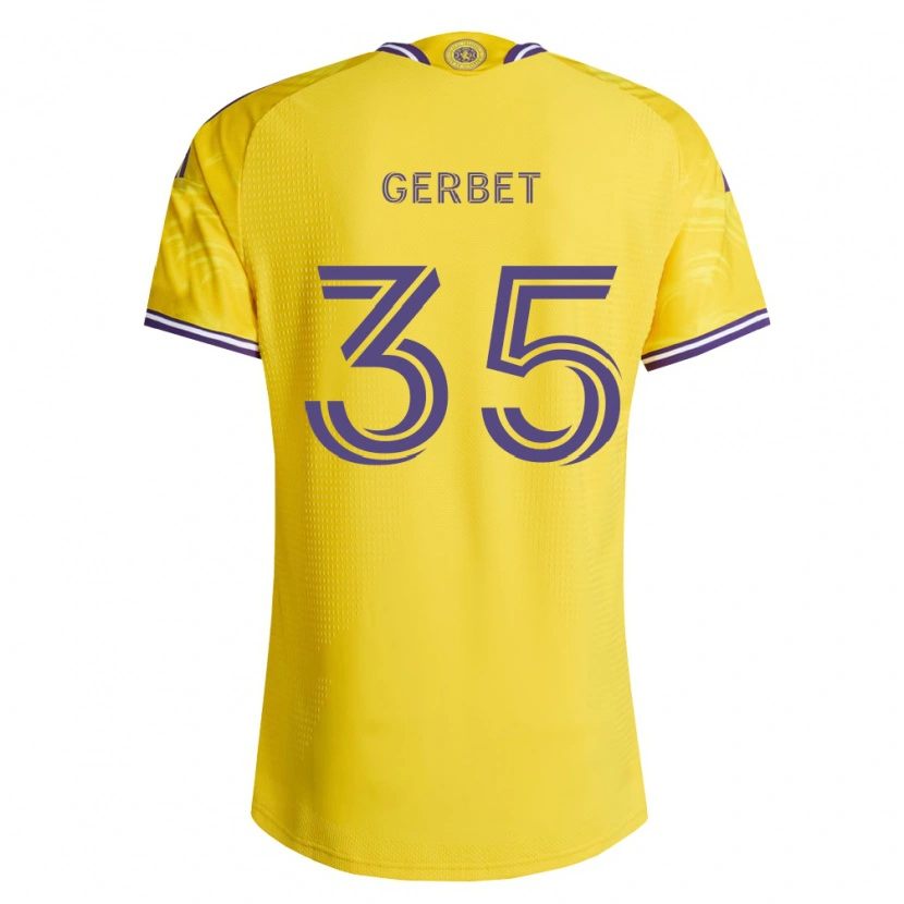 Danxen Mujer Camiseta Joran Gerbet #35 Amarillo Morado 2ª Equipación 2026/27 La Camisa México