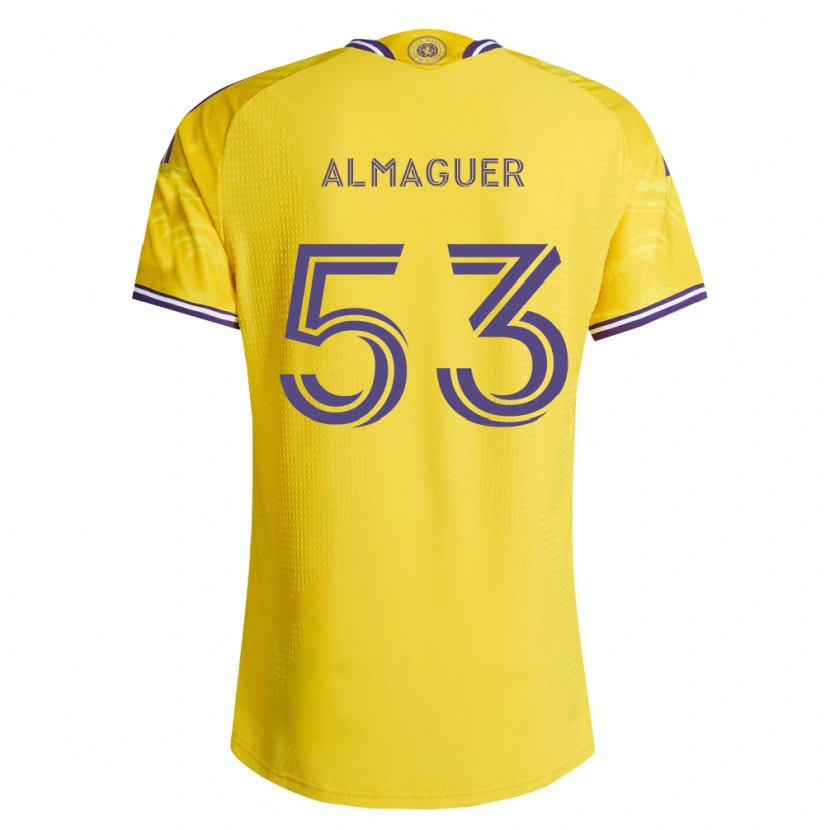 Danxen Mujer Camiseta Jorge Almaguer #53 Amarillo Morado 2ª Equipación 2026/27 La Camisa México