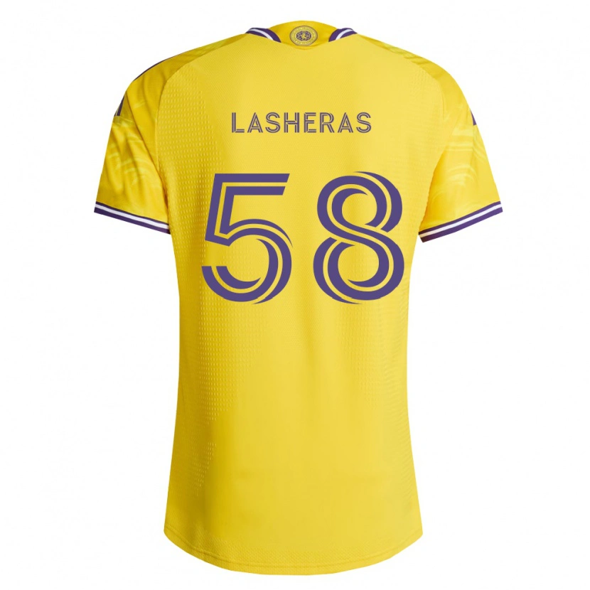 Danxen Mujer Camiseta Nicolas Lasheras #58 Amarillo Morado 2ª Equipación 2026/27 La Camisa México