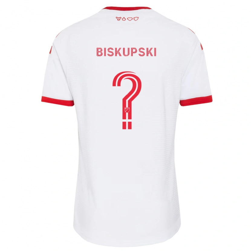 Danxen Mujer Camiseta Philip Biskupski #0 Blanco Rojo Negro 2ª Equipación 2026/27 La Camisa México