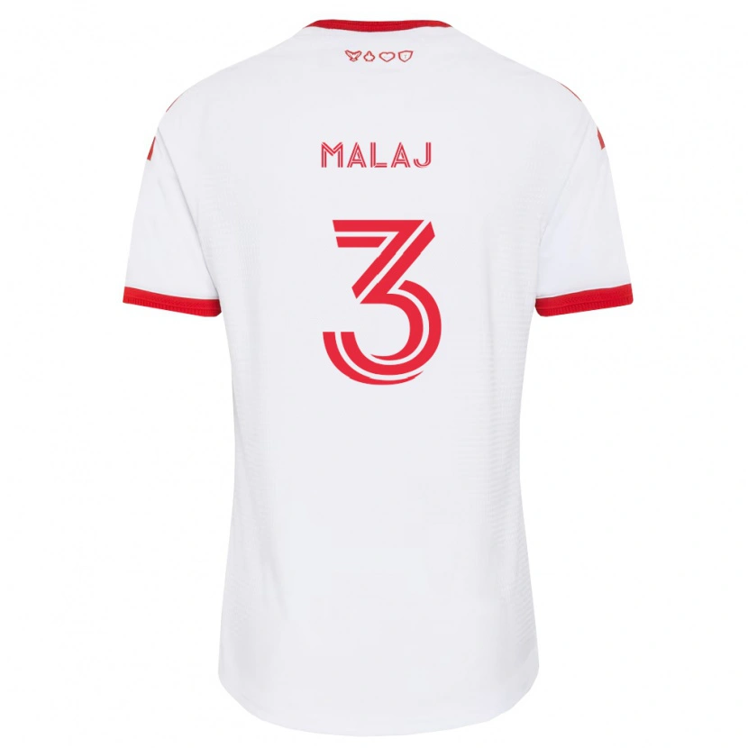 Danxen Mujer Camiseta Albert Malaj #3 Blanco Rojo Negro 2ª Equipación 2026/27 La Camisa México