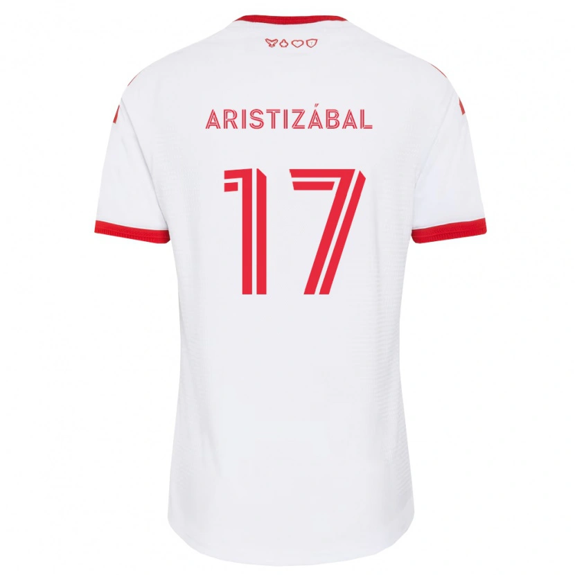 Danxen Mujer Camiseta Emilio Aristizábal #17 Blanco Rojo Negro 2ª Equipación 2026/27 La Camisa México