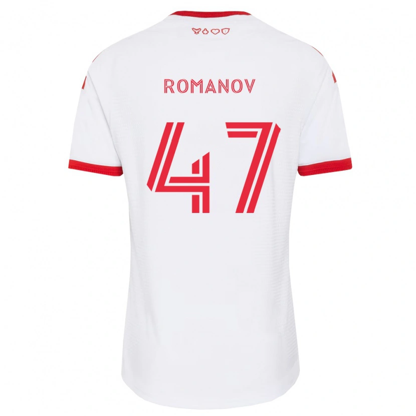 Danxen Mujer Camiseta Alexander Romanov #47 Blanco Rojo Negro 2ª Equipación 2026/27 La Camisa México