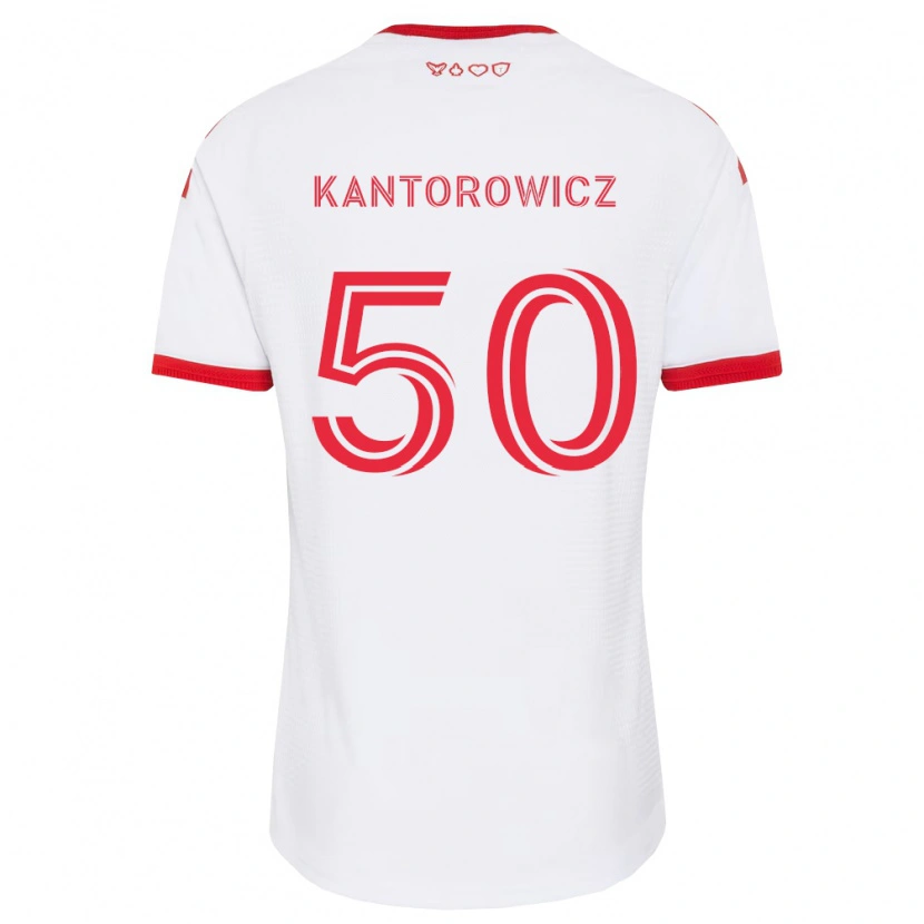 Danxen Mujer Camiseta Dominic Kantorowicz #50 Blanco Rojo Negro 2ª Equipación 2026/27 La Camisa México