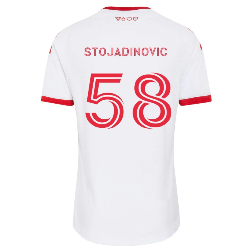 Danxen Mujer Camiseta Marko Stojadinovic #58 Blanco Rojo Negro 2ª Equipación 2026/27 La Camisa México