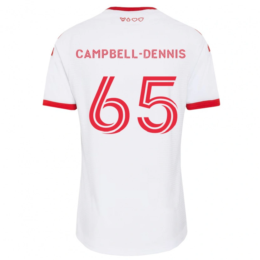Danxen Mujer Camiseta Raequan Campbell-Dennis #65 Blanco Rojo Negro 2ª Equipación 2026/27 La Camisa México