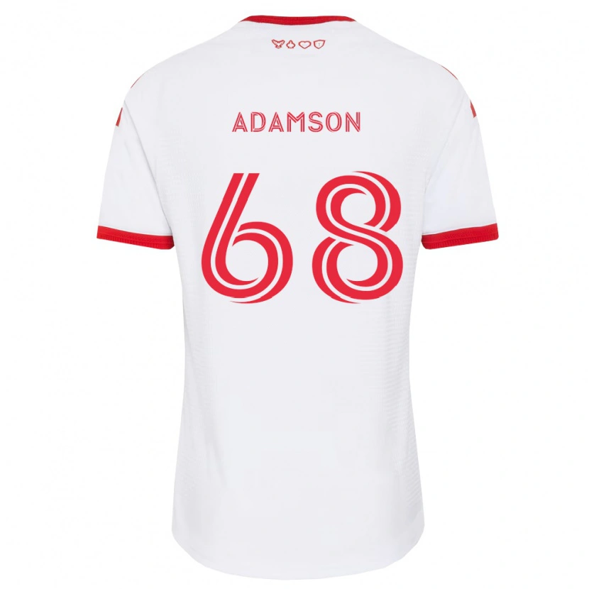 Danxen Mujer Camiseta Demitre Adamson #68 Blanco Rojo Negro 2ª Equipación 2026/27 La Camisa México