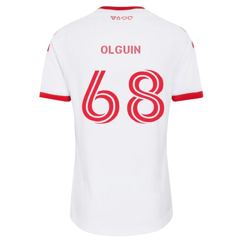 Danxen Mujer Camiseta Lucas Olguin #68 Blanco Rojo Negro 2ª Equipación 2026/27 La Camisa México