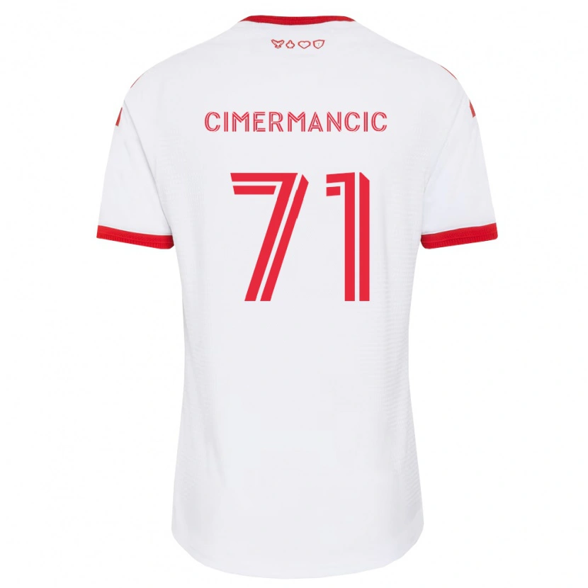 Danxen Mujer Camiseta Markus Cimermancic #71 Blanco Rojo Negro 2ª Equipación 2026/27 La Camisa México