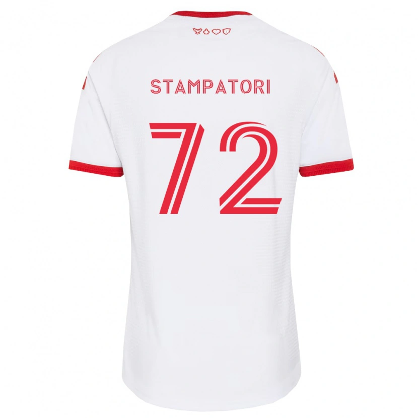 Danxen Mujer Camiseta Daniel Stampatori #72 Blanco Rojo Negro 2ª Equipación 2026/27 La Camisa México