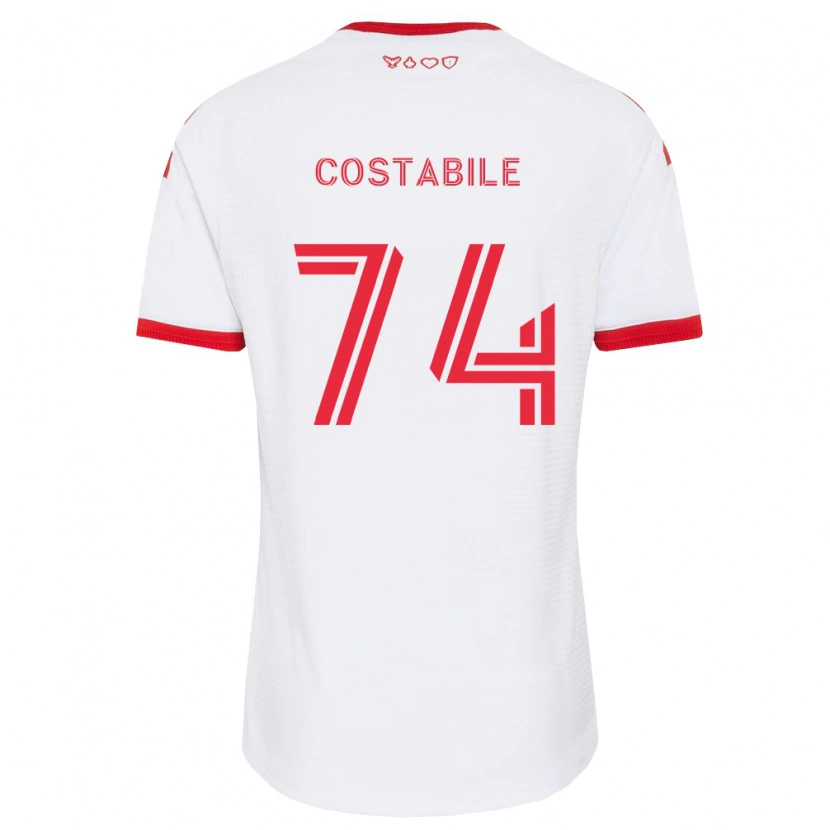 Danxen Mujer Camiseta Luca Costabile #74 Blanco Rojo Negro 2ª Equipación 2026/27 La Camisa México