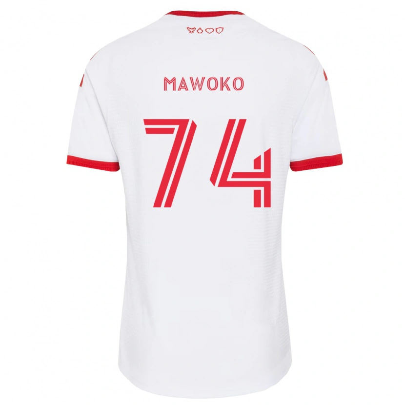 Danxen Mujer Camiseta Kundai Mawoko #74 Blanco Rojo Negro 2ª Equipación 2026/27 La Camisa México
