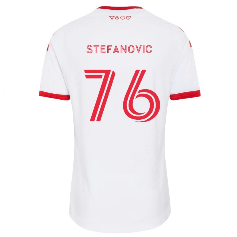 Danxen Mujer Camiseta Lazar Stefanović #76 Blanco Rojo Negro 2ª Equipación 2026/27 La Camisa México