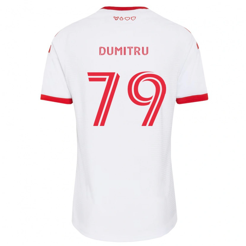 Danxen Mujer Camiseta Andrei Dumitru #79 Blanco Rojo Negro 2ª Equipación 2026/27 La Camisa México