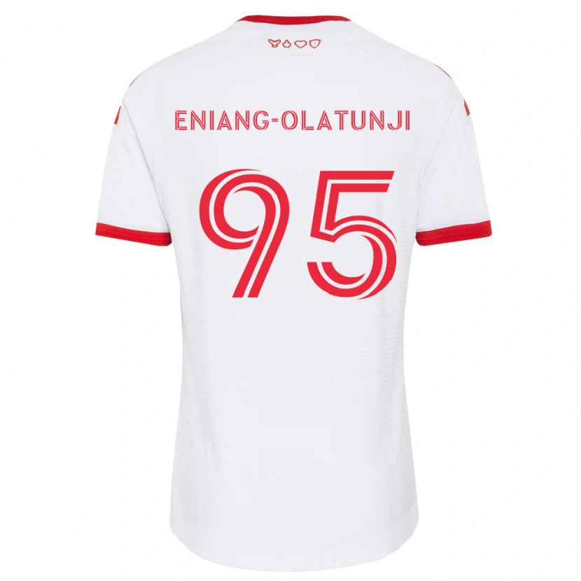 Danxen Mujer Camiseta Daniel Eniang-Olatunji #95 Blanco Rojo Negro 2ª Equipación 2026/27 La Camisa México