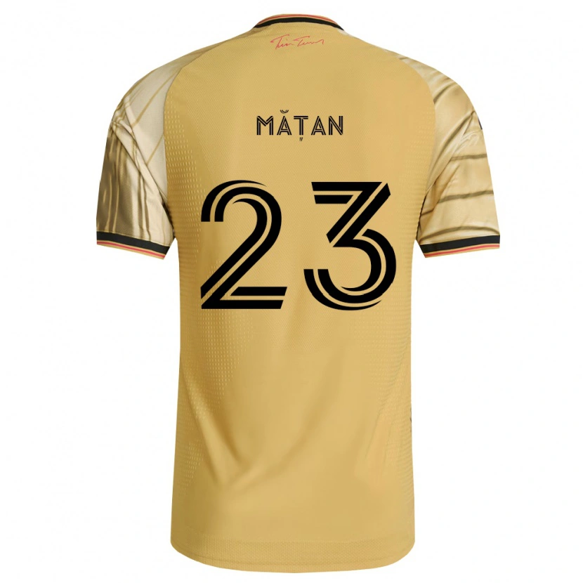 Danxen Mujer Camiseta Alexandru Mățan #23 Marrón Amarillo Negro 2ª Equipación 2026/27 La Camisa México