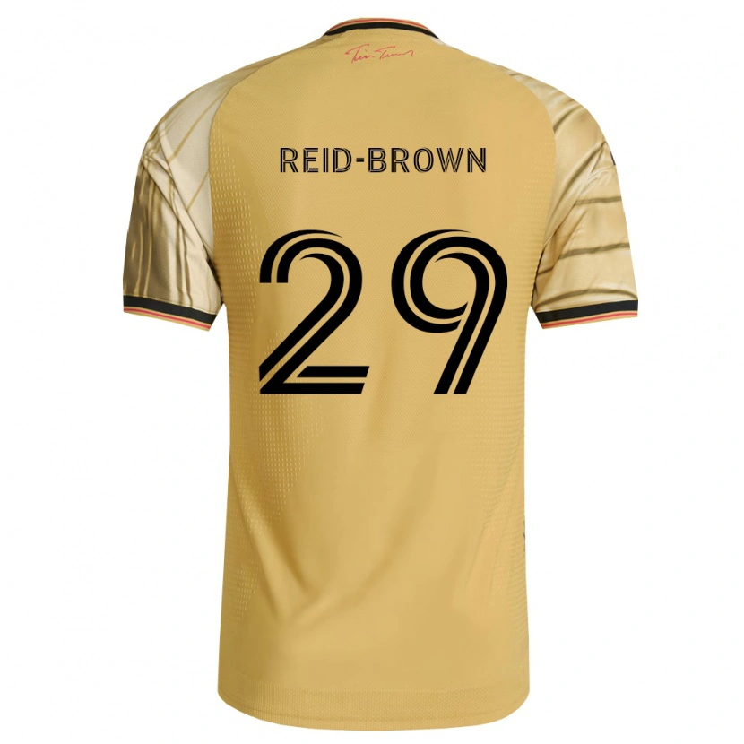 Danxen Mujer Camiseta Tahir Reid-Brown #29 Marrón Amarillo Negro 2ª Equipación 2026/27 La Camisa México