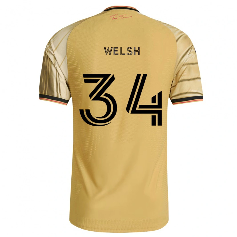 Danxen Mujer Camiseta Colin Welsh #34 Marrón Amarillo Negro 2ª Equipación 2026/27 La Camisa México