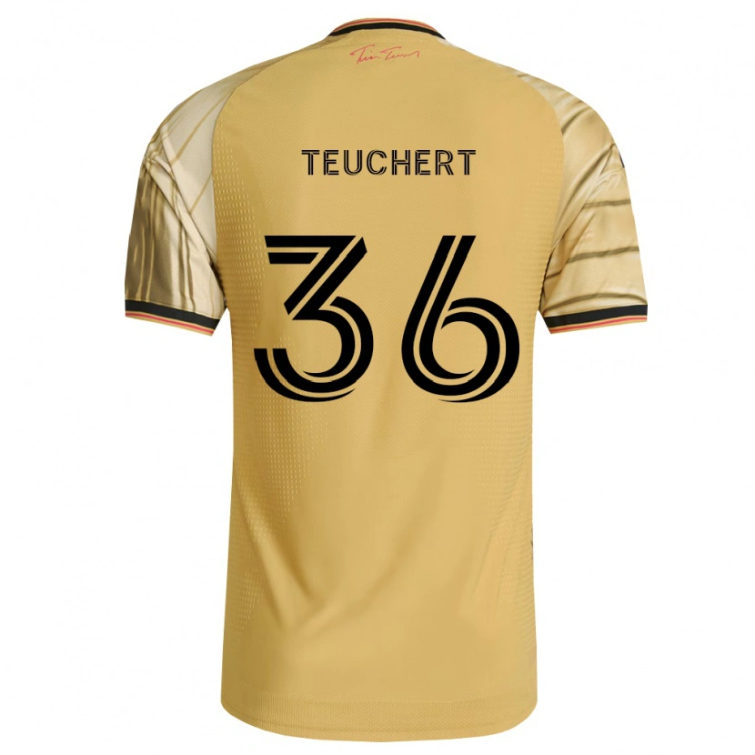 Danxen Mujer Camiseta Cedric Teuchert #36 Marrón Amarillo Negro 2ª Equipación 2026/27 La Camisa México