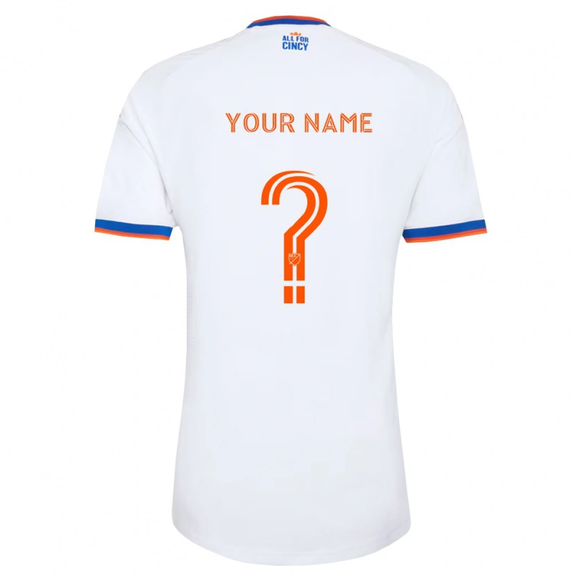Danxen Mujer Camiseta Su Nombre #0 Blanco Azul Marino Naranja 2ª Equipación 2026/27 La Camisa México